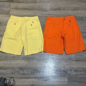 Vintage Y2K Polo Ralph Lauren boys preppy cotton chino shorts pony 9” size 12